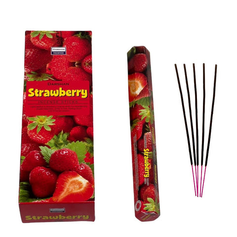 Darshan International Strawberry (Çilek) Hexa 20'li Çubuk Tütsü