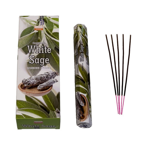 Darshan International White Sage (Beyaz Adaçayı) Hexa 20'li Çubuk Tütsü