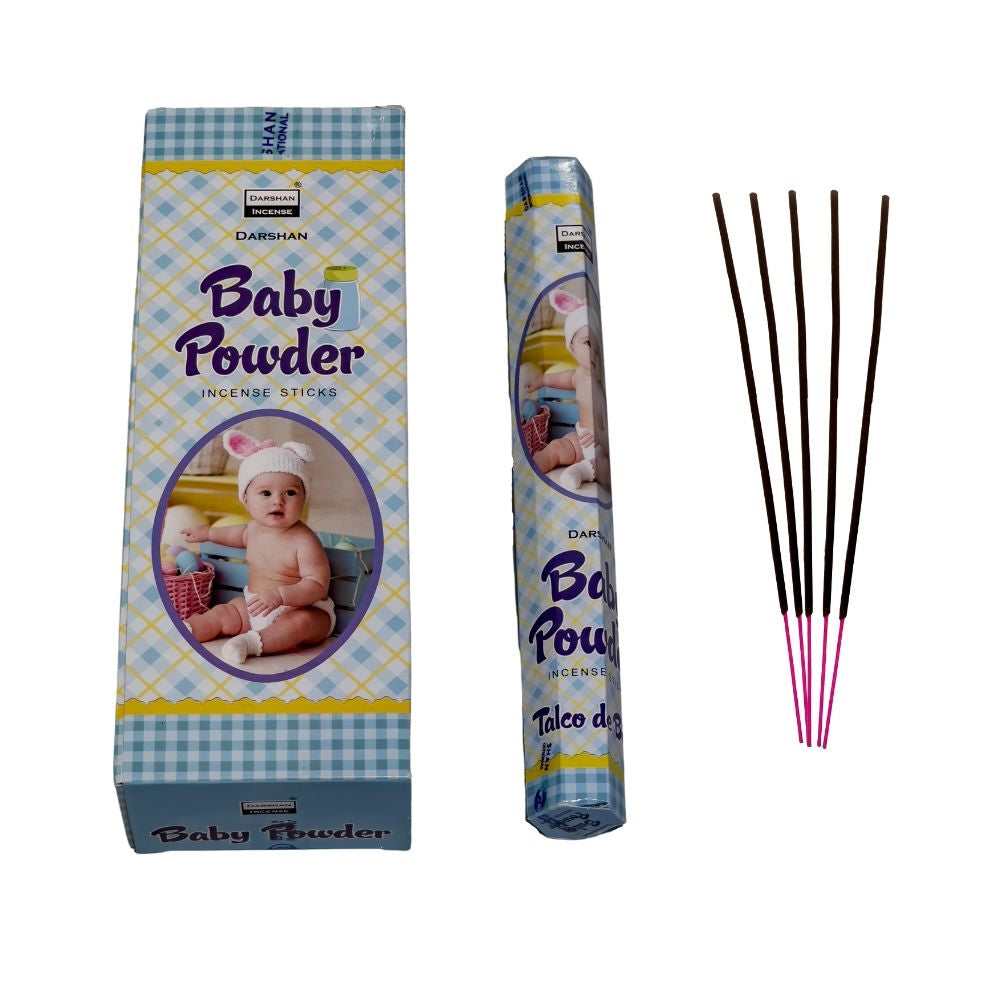 Darshan International Baby Powder (Bebek Pudrası) Hexa 20'li Çubuk Tütsü