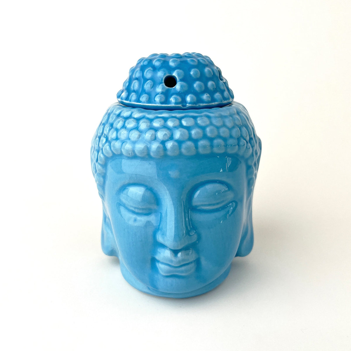 Mavi Seramik El Yapımı Buddha Buhurdanlık