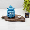 Arjens Seramik Minyatür Çaydanlık Turkuaz Buhurdanlık